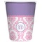Pink, White & Purple Damask Waste Basket (Personalized)