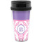 Pink, White & Purple Damask Travel Mug (Personalized)