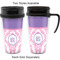 Pink, White & Purple Damask Travel Mugs - with & without Handle