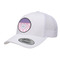 Pink, White & Purple Damask Trucker Hat - White