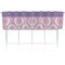 Pink, White & Purple Damask Valence - Front View with Window