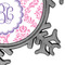 Pink, White & Purple Damask Vintage Snowflake - Detail