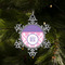 Pink, White & Purple Damask Vintage Snowflake - (LIFESTYLE)