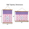Pink, White & Purple Damask Wall Hanging Tapestries - Parent/Sizing