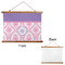 Pink, White & Purple Damask Wall Hanging Tapestry - Landscape - APPROVAL