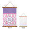 Pink, White & Purple Damask Wall Hanging Tapestry - Portrait - APPROVAL