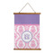 Pink, White & Purple Damask Wall Hanging Tapestry (Personalized)