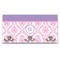 Pink, White & Purple Damask Wall Mounted Coat Hanger - Front View