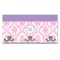 Pink, White & Purple Damask Wall Mounted Coat Rack (Personalized)