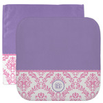 Pink, White & Purple Damask Facecloth / Wash Cloth (Personalized)