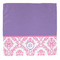 Pink, White & Purple Damask Washcloth - Front - No Soap