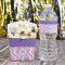 Pink, White & Purple Damask Water Bottle Label - w/ Favor Box