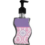 Pink, White & Purple Damask Wave Bottle Soap / Lotion Dispenser (Personalized)