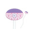 Pink, White & Purple Damask Oval Plastic Stir Sticks (Personalized)