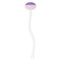 Pink, White & Purple Damask White Plastic 7" Stir Stick - Oval - Single Stick