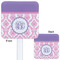 Pink, White & Purple Damask White Plastic Stir Stick - Double Sided - Approval