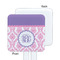 Pink, White & Purple Damask White Plastic Stir Stick - Single Sided - Square - Approval
