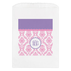 Pink, White & Purple Damask Treat Bag (Personalized)