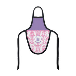 Pink, White & Purple Damask Bottle Apron (Personalized)