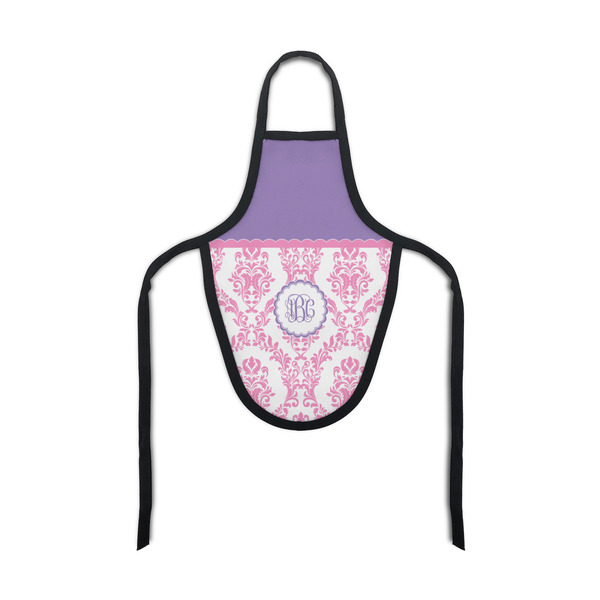 Custom Pink, White & Purple Damask Bottle Apron (Personalized)