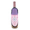 Pink, White & Purple Damask Wine Bottle Apron - IN CONTEXT