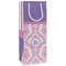 Pink, White & Purple Damask Wine Gift Bags - Gloss (Personalized)