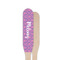 Pink, White & Purple Damask Wooden Food Pick - Paddle - Single Sided - Front & Back
