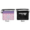 Pink, White & Purple Damask Wristlet ID Cases - Front & Back