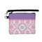 Pink, White & Purple Damask Wristlet ID Cases - Front
