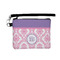 Pink, White & Purple Damask Wristlet ID Case w/ Monogram