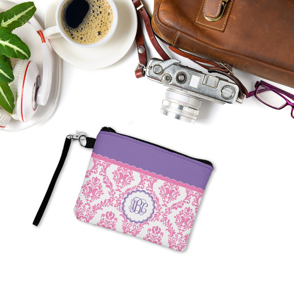 Pink, White & Purple Damask Wristlet ID Cases - LIFESTYLE