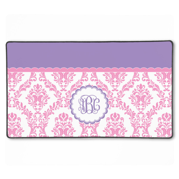 Pink, White & Purple Damask XXL Gaming Mouse Pads - 24" x 14" - APPROVAL