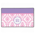 Pink, White & Purple Damask XXL Gaming Mouse Pad - 24" x 14" (Personalized)