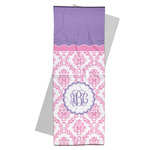 Pink, White & Purple Damask Yoga Mat Towel (Personalized)