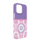 Pink, White & Purple Damask iPhone 13 Case - Angle