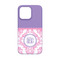 Pink, White & Purple Damask iPhone 13 Mini Case - Back