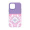 Pink, White & Purple Damask iPhone 13 Mini Tough Case - Back