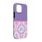 Pink, White & Purple Damask iPhone 13 Pro Tough Case -  Angle