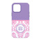 Pink, White & Purple Damask iPhone 13 Pro Tough Case - Back