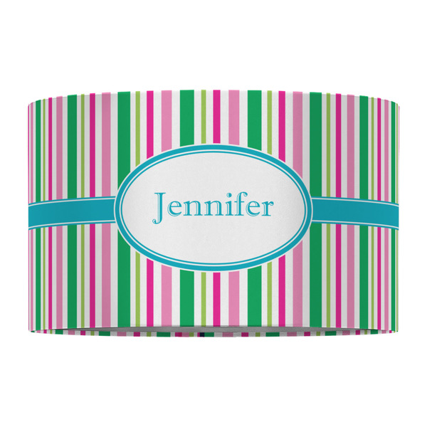 Grosgrain Stripe 12" Drum Lampshade - FRONT (Fabric)