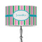 Grosgrain Stripe 12" Drum Lampshade - ON STAND (Poly Film)