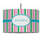 Grosgrain Stripe 12" Drum Pendant Lamp - Fabric (Personalized)