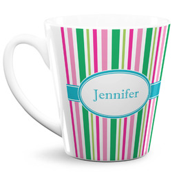 Grosgrain Stripe 12 Oz Latte Mug (Personalized)