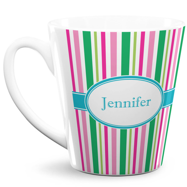 Custom Grosgrain Stripe 12 Oz Latte Mug (Personalized)