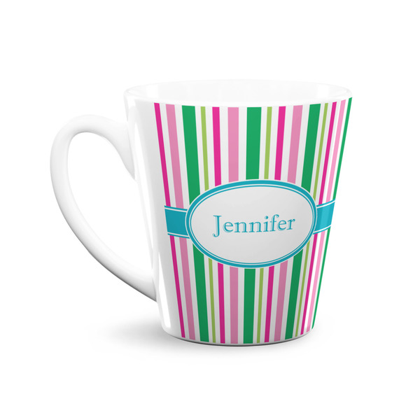 Grosgrain Stripe 12 Oz Latte Mug - Front