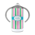 Grosgrain Stripe 12 oz Stainless Steel Sippy Cup (Personalized)