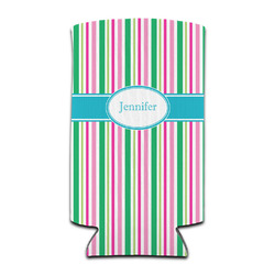 Grosgrain Stripe Can Cooler (tall 12 oz) (Personalized)