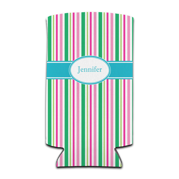 Custom Grosgrain Stripe Can Cooler (tall 12 oz) (Personalized)