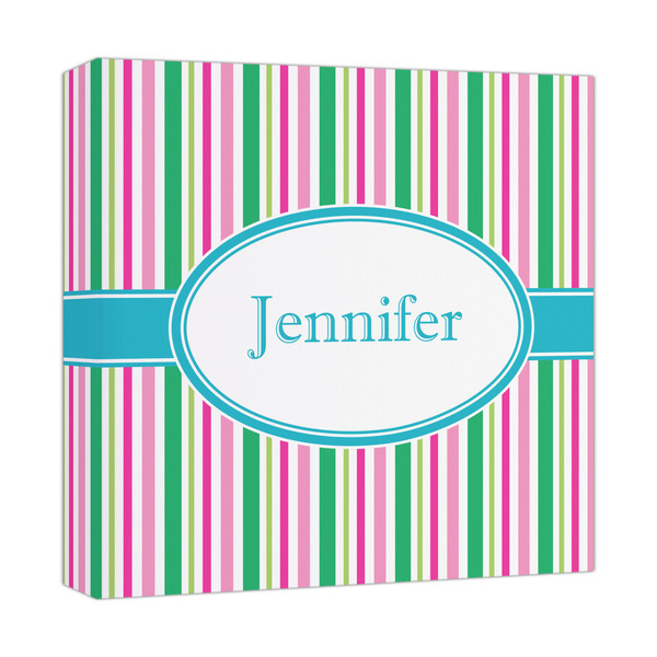 Custom Grosgrain Stripe Canvas Print - 12x12 (Personalized)