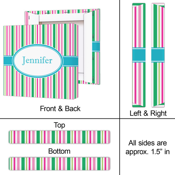 Grosgrain Stripe 12x12 - Canvas Print - Approval